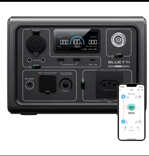 BLUETTI EB3A 600W 268Wh