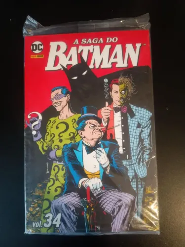 A SAGA DE BATMAN 34 A ORIGEM DOS VILÕES DE GOTHAM ( NOVO , LACRADO)