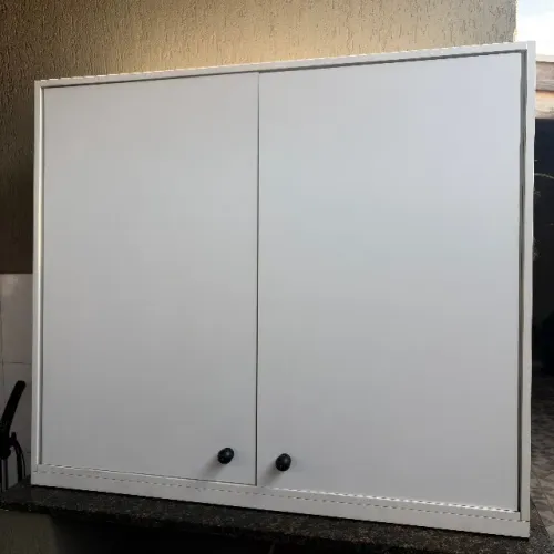 armário 2 portas mdf branco 108x90x40 planejado