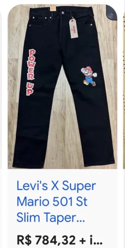 Calça Levis Super Mario Ed Limitada Masc 46