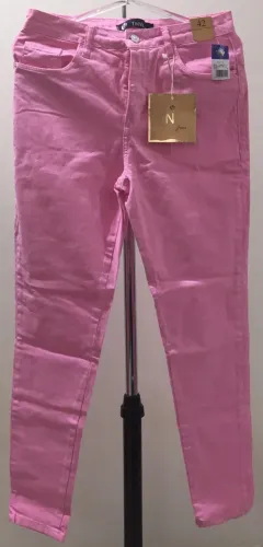 Calça Jeans Feminina TNW Cigarrete Rosa Pink Cintura Alta Skinny Tamanho 42 - NOVA