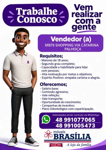 VAGA PARA CONSULTOR DE VENDAS