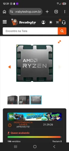 Processador AMD Ryzen 9 7900X 4.7GHz (5.6GHz Turbo), 12-Cores 24-Threads, AM5