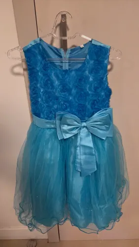 Vestido festa infantil Azul 8-9 anos