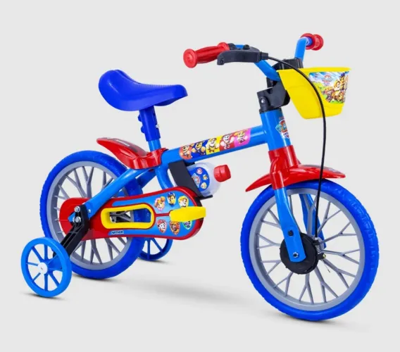 Bicicleta infantil nathor aro 12 patrulha canina