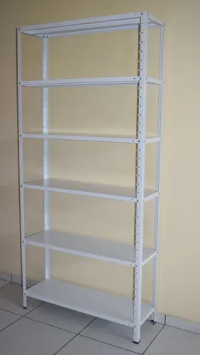 Estante de aço Branca 198cm x 92 cm x 30cm com 6 bandejas
