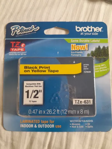 Brother Etiqueta colorida laminada (TZE631BD)