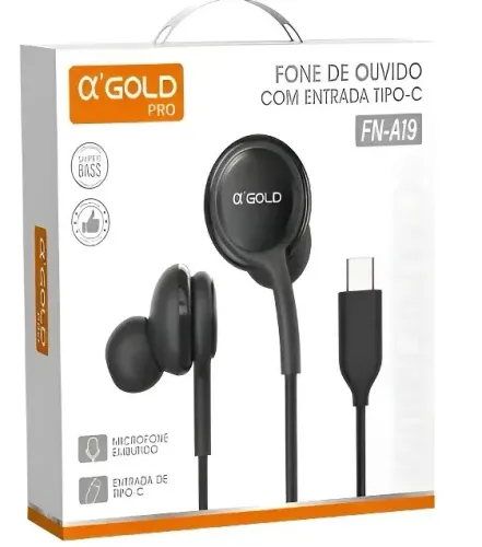 fone de ouvido com fio tipo C 15promax