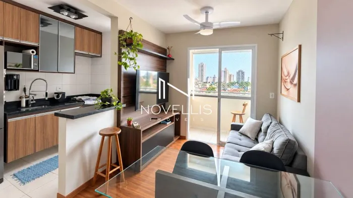 Apartamento com 2 dormitórios à venda, 58 m² - Bairro Parque Industrial - São José dos Cam