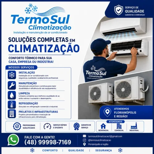? TERMO SUL CLIMATIZAÇÃO ? CONFORTO, QUALIDADE E SEGURANÇA!