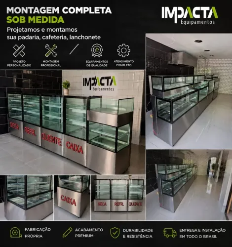 Montagem comercial completa sob medida- padarias, lanchonetes