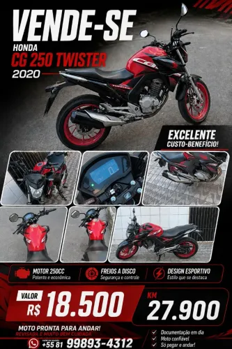 Vendo CB TWISTER 250CC