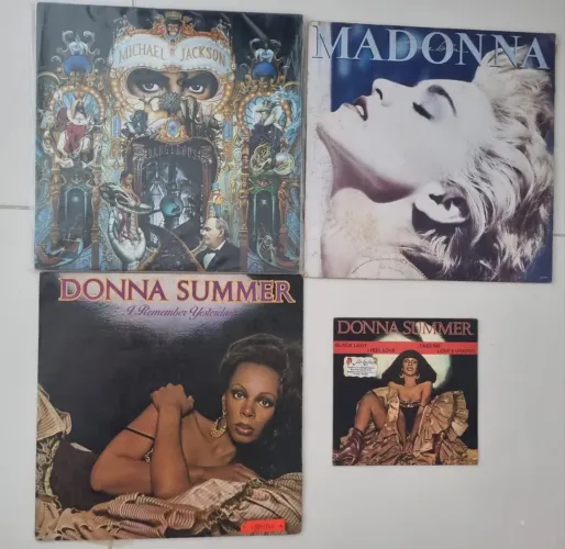 Discos de Vinil Originais - Michael Jackson, Madonna e Donna Summer