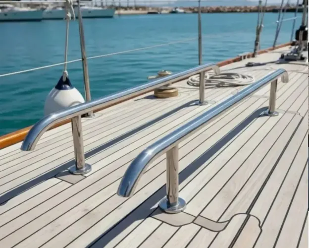 Suporte em aço inox para bote ou jetski com 1,20 m de comprimento.