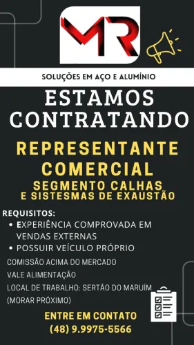 Oportunidade Representante Comercial