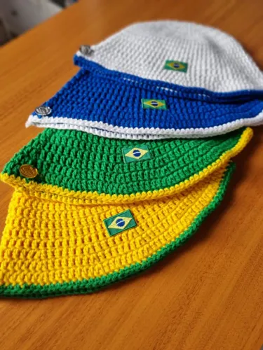 CHAPÉUS  BRASIL - CROCHÊ 