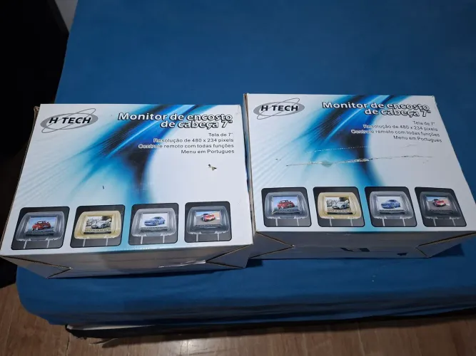 Par de Monitores de Encosto de Cabeça 7" H-Tech