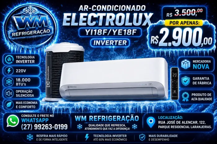 Ar-Condicionado Electrolux Inverter 18.000 BTUs - Novo | 220V | Garantia de Fábrica