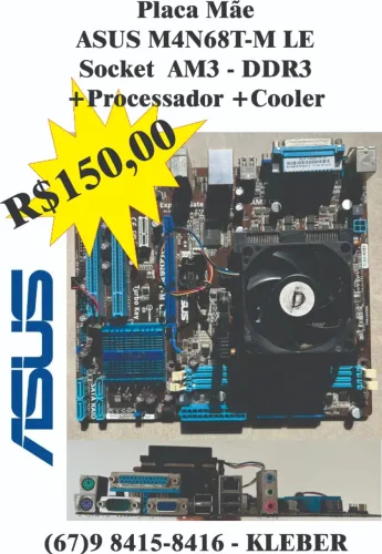 Placa Mae ASUS M4N68T-M LE