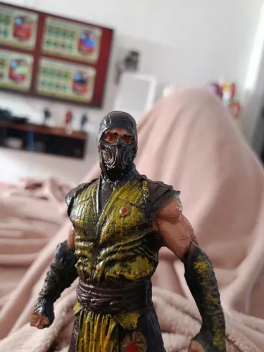 Boneco Colecionável Estátua Action Figure Ninjas Mortal Kombat Scorpion Resina