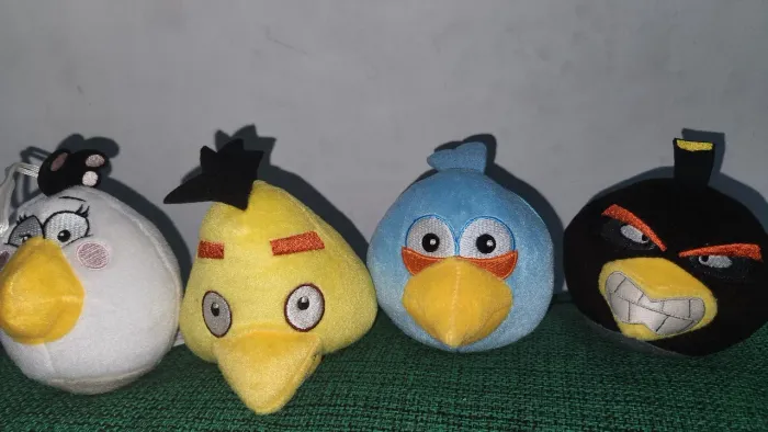 Lote de 04 Pelúcias Angry Birds Mc Donalds - Coleção  2015 rara!