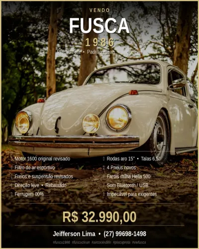 Volkswagen Fusca Fusca (gasolina) 1986