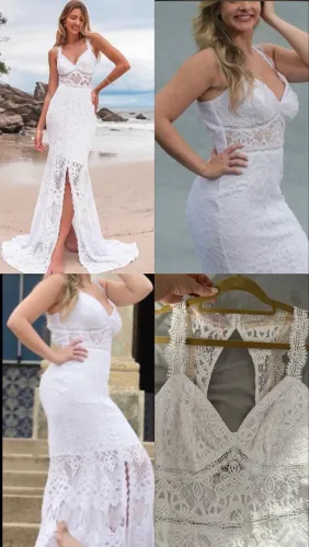 Vestido renda branco casamento civil / pré wedding