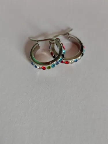 Brinco de aço inoxidável argolinha 