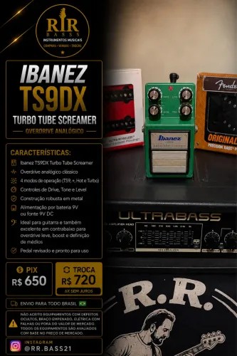 Pedal Ibanez TS9DX Turbo Tube Screamer