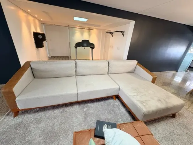 Sofá grande de canto com chaise 3,30 m