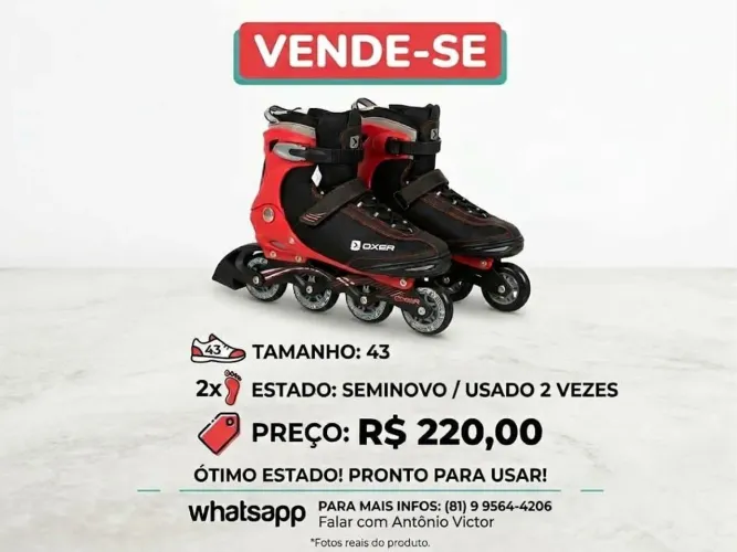 Patins tamanho 43