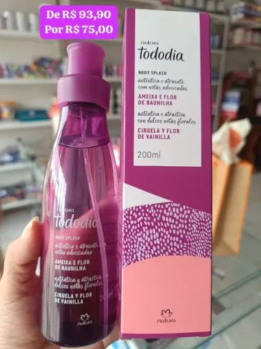Perfume Tododia Ameixa e Flor de Baunilha. Natura. Parcelamos no cartão. Entrega Facilitad