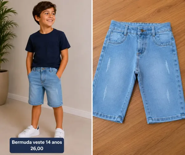 Bermuda veste 12/14 anos 