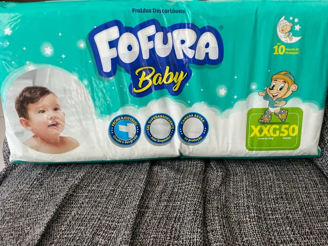 Fralda xxg 50 unidades fofura 