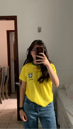 camisa do brasil feminina p