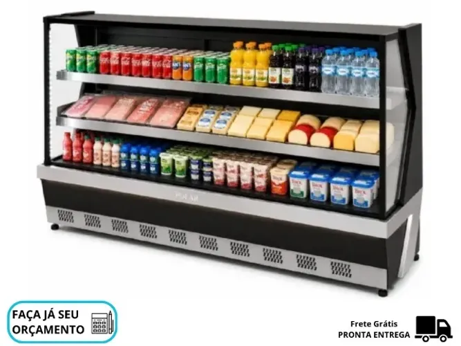 Balcão Refrigerado 1,85M Preto Polar