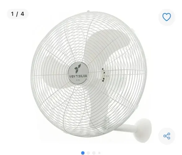 Ventilador silencioso com pouco uso
