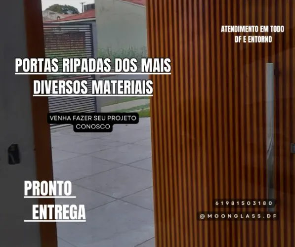 portas ripadas dos mais diversos materiais no DF