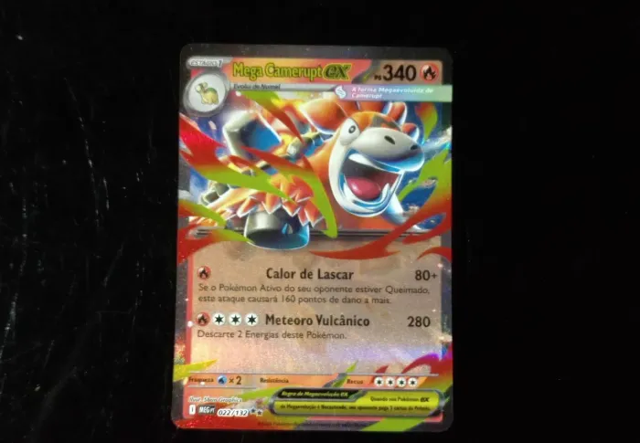 Carta Pokémon do Mega camerupt ex