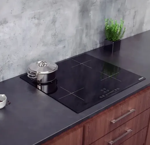 Cooktop Por Indução Tramontina Square Slider B 4ei 60 Vitroc Cor Preto