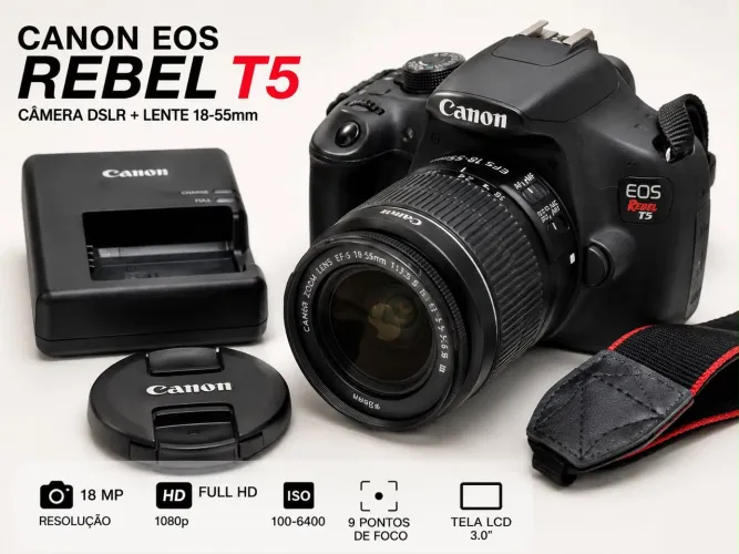 ? CÂNON T5 COMPLETA - ZERO DEFEITOS! MELHOR CUSTO-BENEFÍCIO PARA COMEÇAR