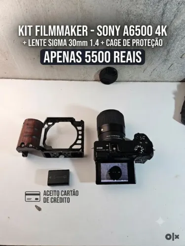 Kit Filmmaker- Sony a6500 + Lente sigma 30mm 1.4 