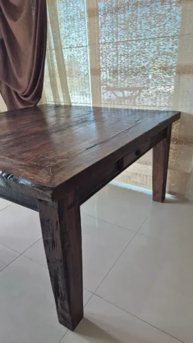 MESA DE MADEIRA DE DEMOLIÇÃO