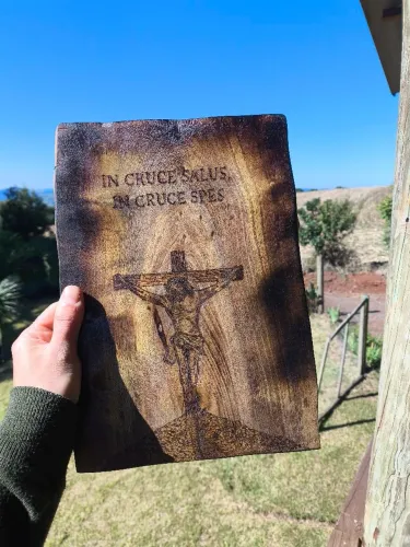 Quadro decorativo. Na cruz está a salvação, na cruz está a esperança