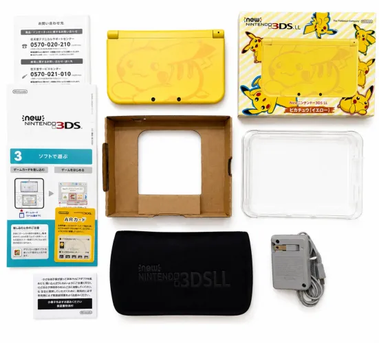 New Nintendo 3ds LL XL Pikachu Yellow Edition Desbloqueado 64 GB - Envio OLX Pay