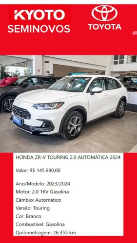 Honda ZR-V Touring 2.0 16V 5P Aut. 2024