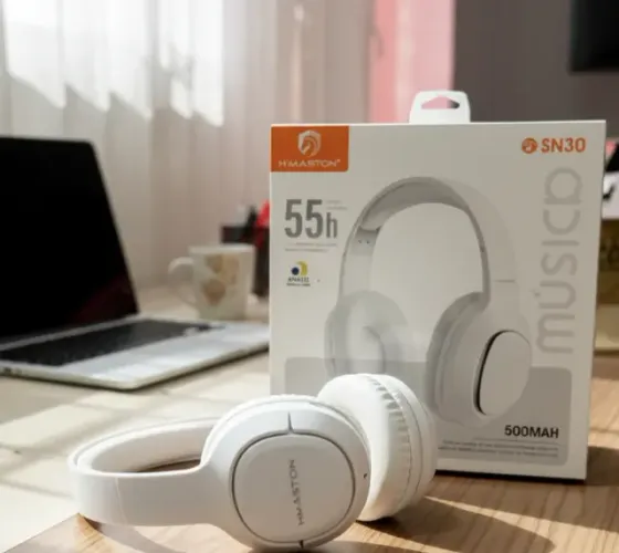 Headphone Super Bass Preto /Branco Sn30