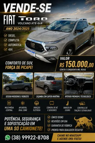 Fiat Toro Volcano 2.2 16V 4X4 TB Diesel Aut. 2025