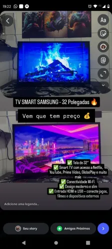 TV SAMSUNG 32 POLEGADAS SMART 