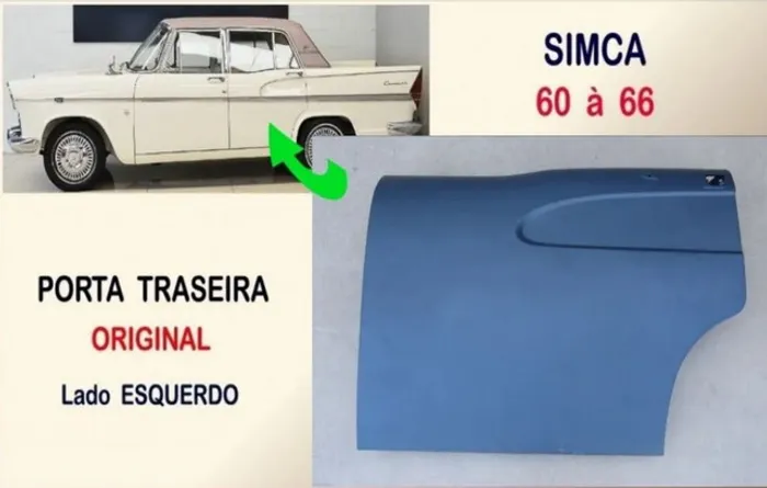 Porta Traseira Simca 60 À 66 Chambord Rallye Original Esquerda
